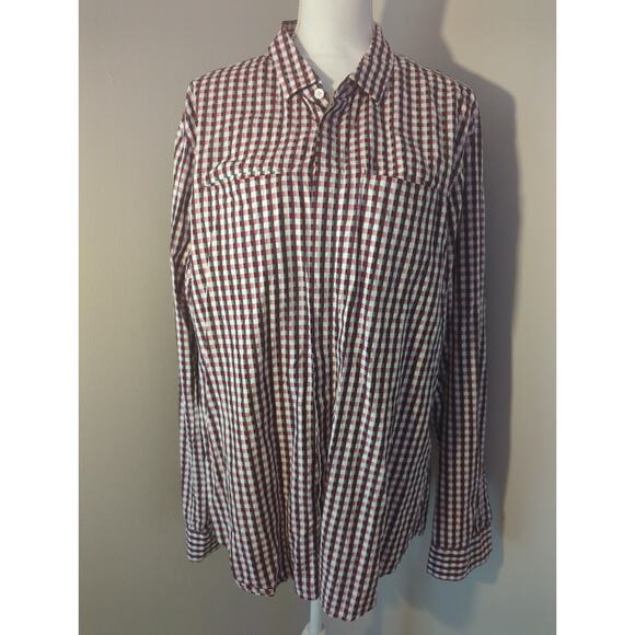 XXL Armani Exchange checkered button up dress casual shirt - Picture 1 of 10